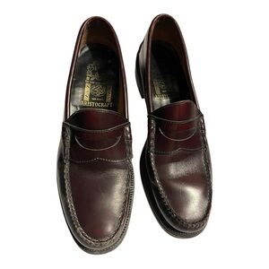 Johnston & Murphy Aristocraft Men’s Penny loafer burgundy cardovan size 10A